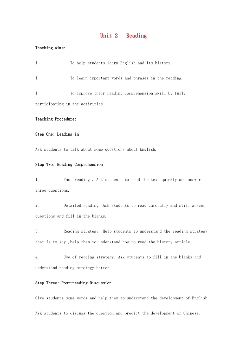 高中英语 Unit2 language-reading精品教案 牛津译林版必修3_第1页
