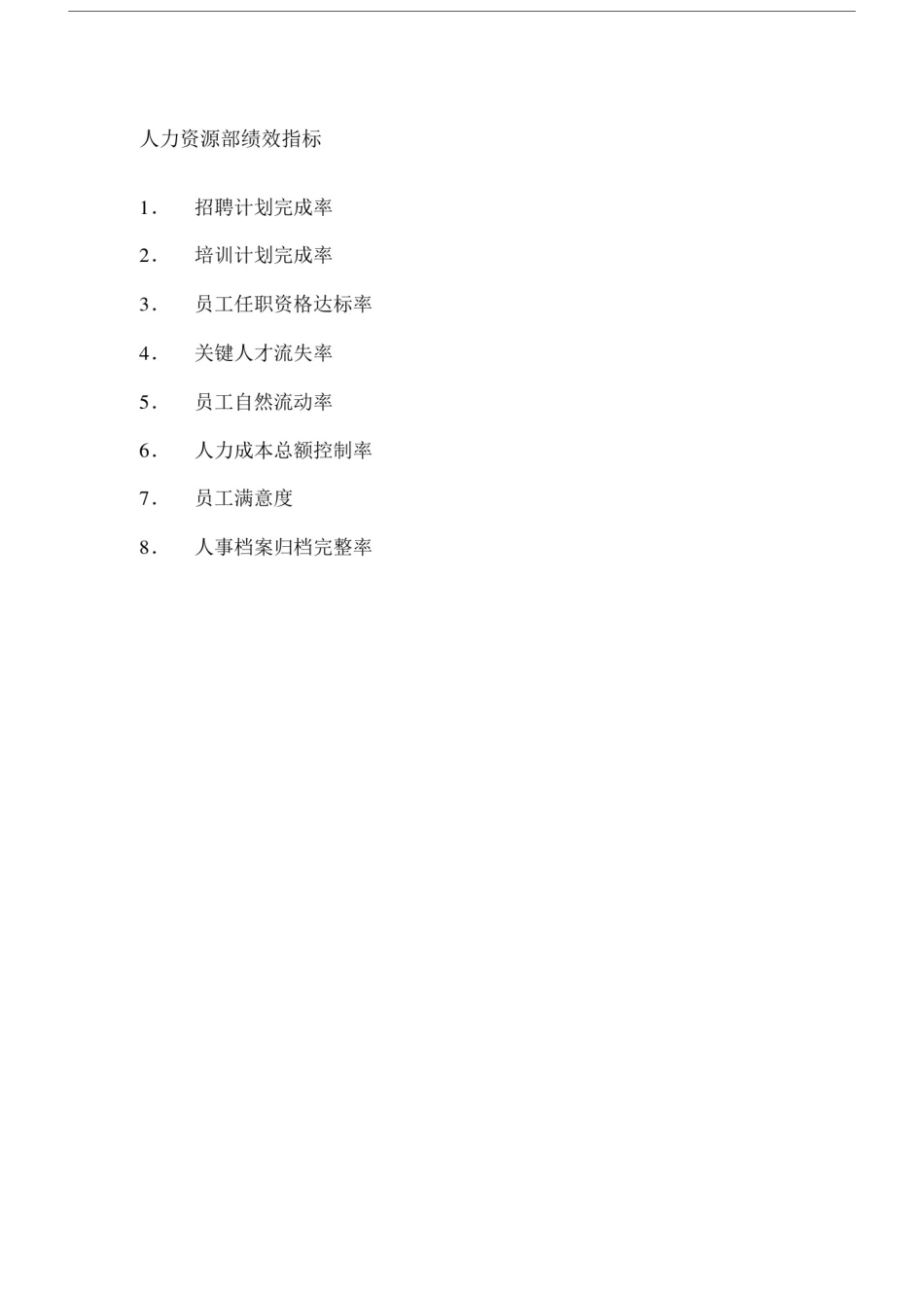 人力资源部绩效考核指标32057.docx_第2页