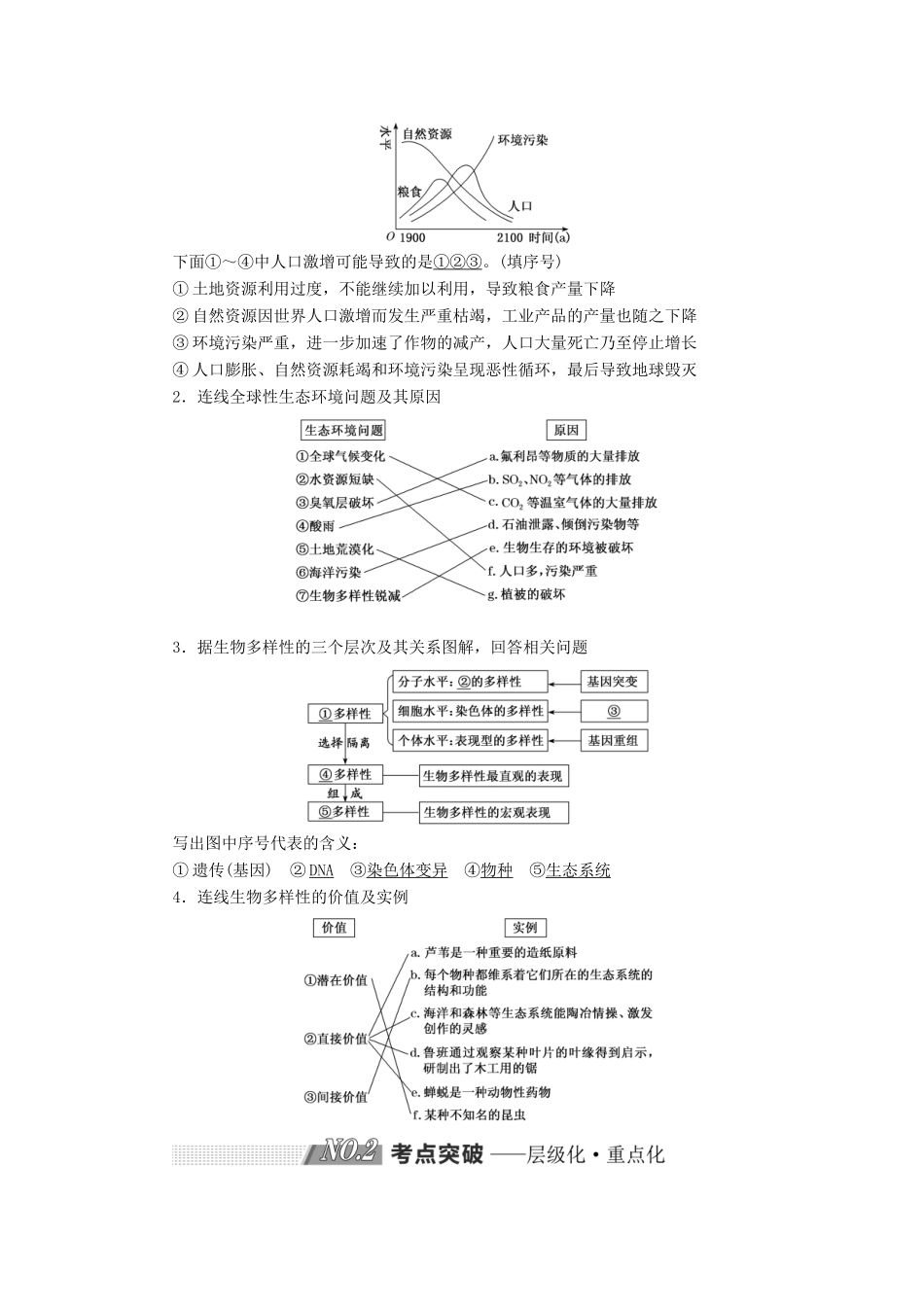 高考生物一轮复习 第十一单元 生态系统与环境保护 第三讲 生态环境的保护精选教案-人教版高三全册生物教案_第2页
