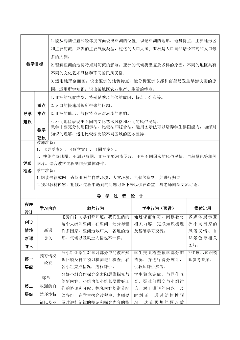 高考地理总复习 区域地理——世界地理《亚洲概述》教案-人教版高三全册地理教案_第2页
