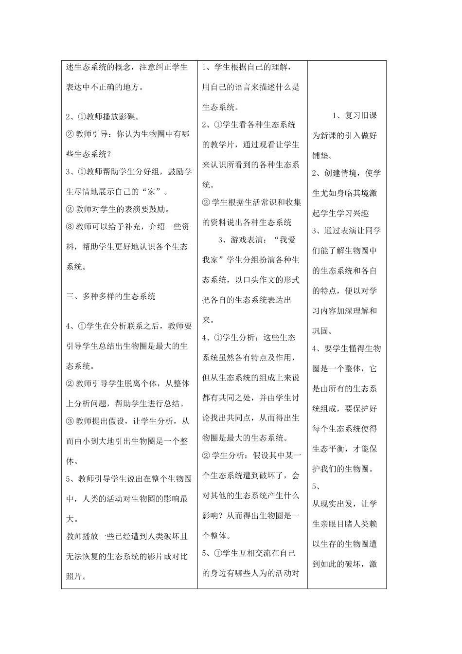 吉林省四平市第十七中学七年级生物上册 生物圈是最大的生态系统教案3 新人教版_第2页
