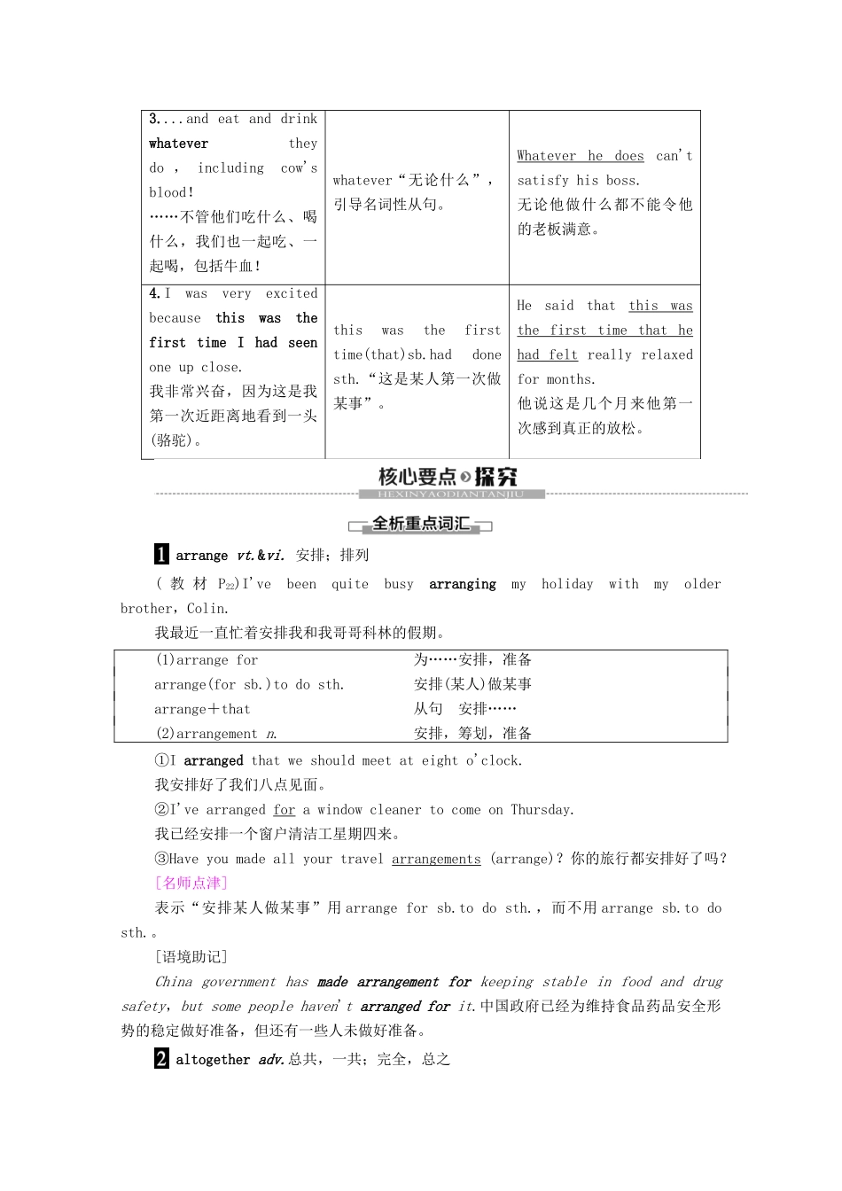 高中英语 Unit 2 Wish you were here Section Ⅱ Language points（Ⅰ）（Welcome to the unit  Reading）（教师用书）教案 牛津译林版必修2-牛津版高一必修2英语教案_第3页
