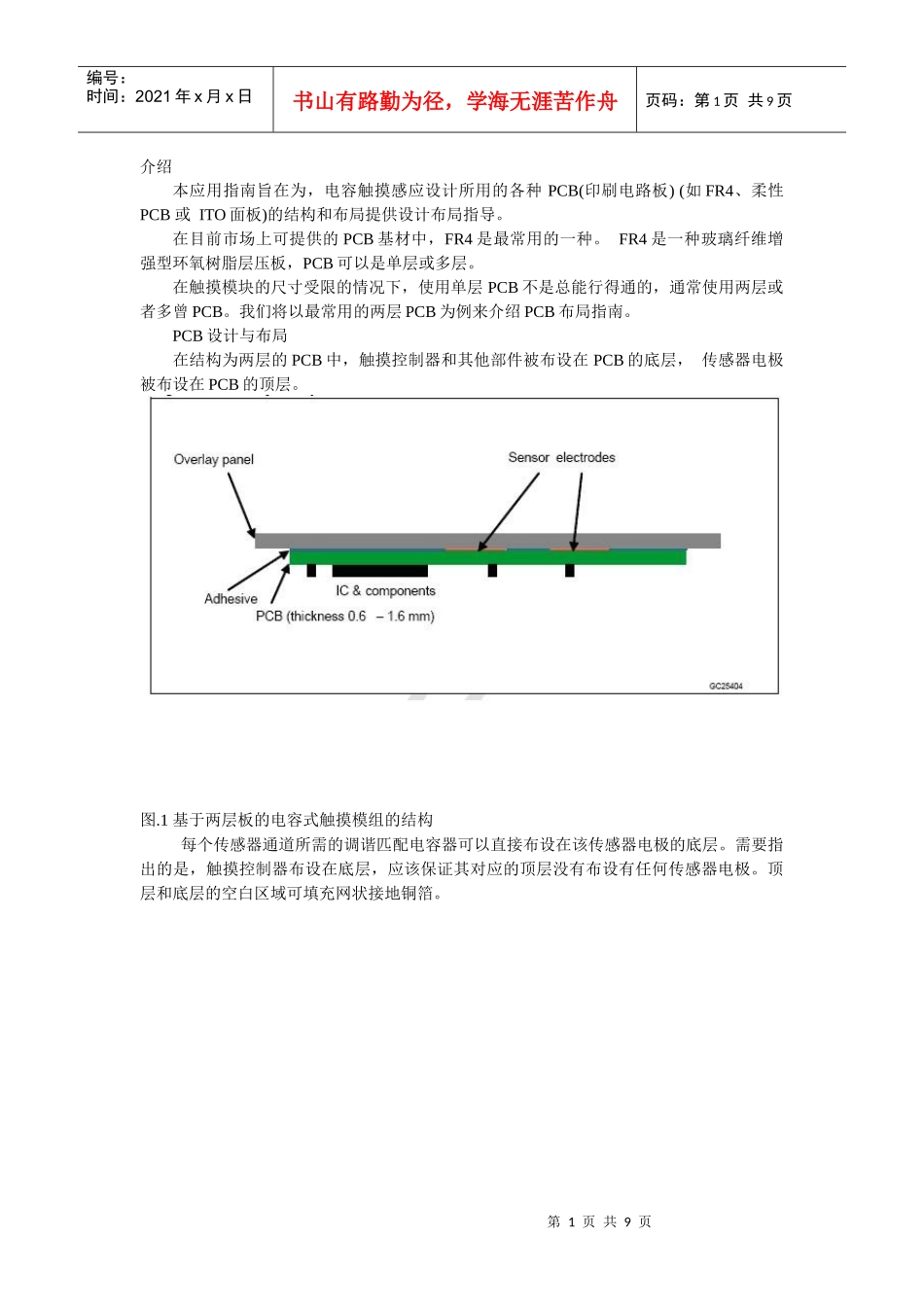TOUCHPCB设计要求 文档_第1页
