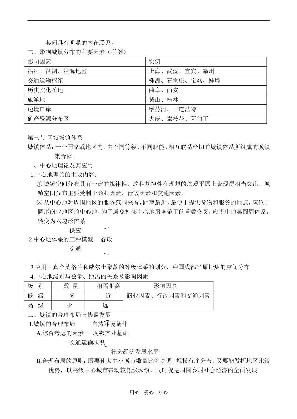 高二地理选修4 第二章 城乡分布_第3页