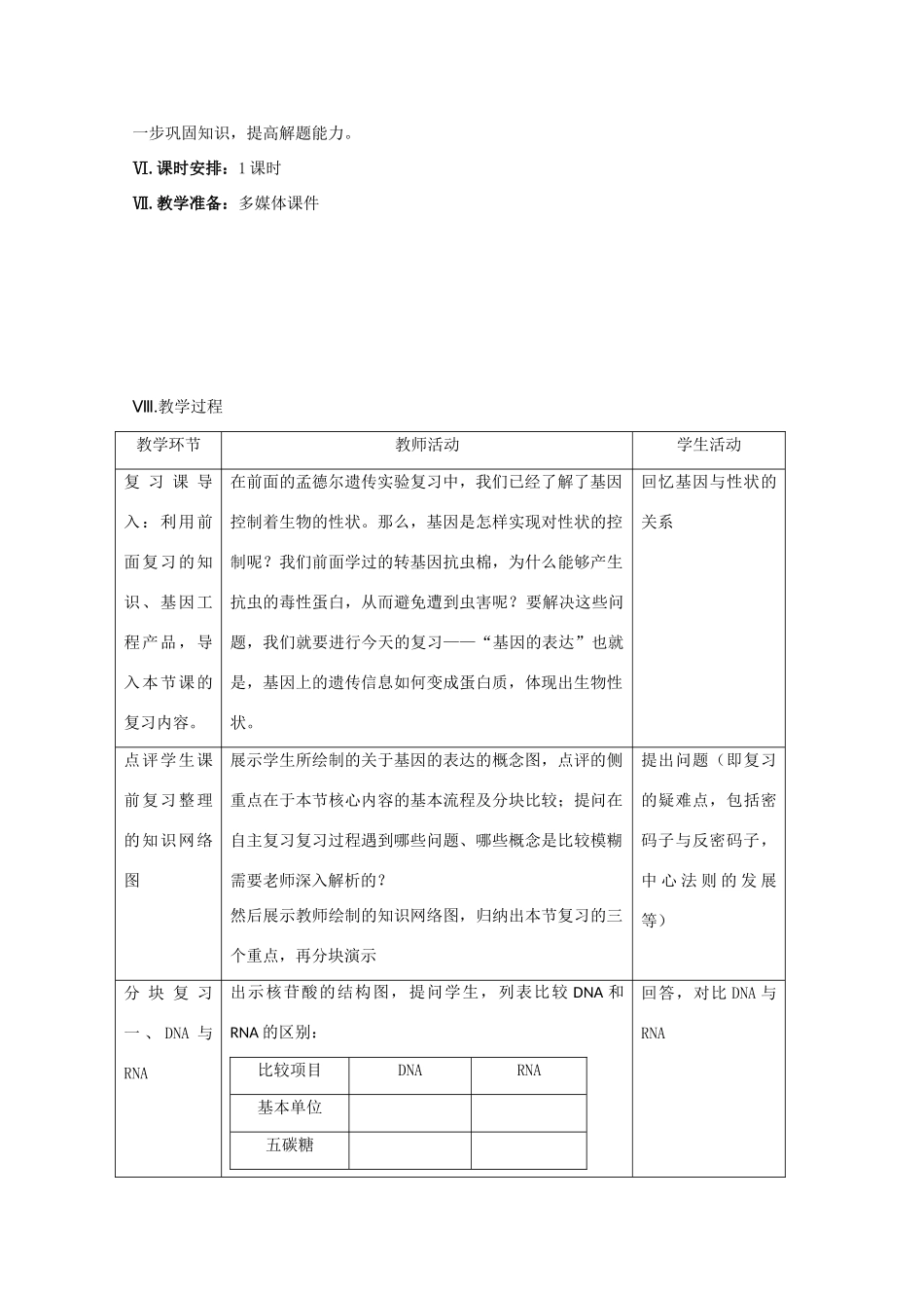 高中生物：第4章《基因的表达》教案（2）（新人教版必修2）_第2页