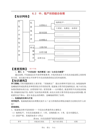 高中地理中低产田的综合治理1教案人教版选修2
