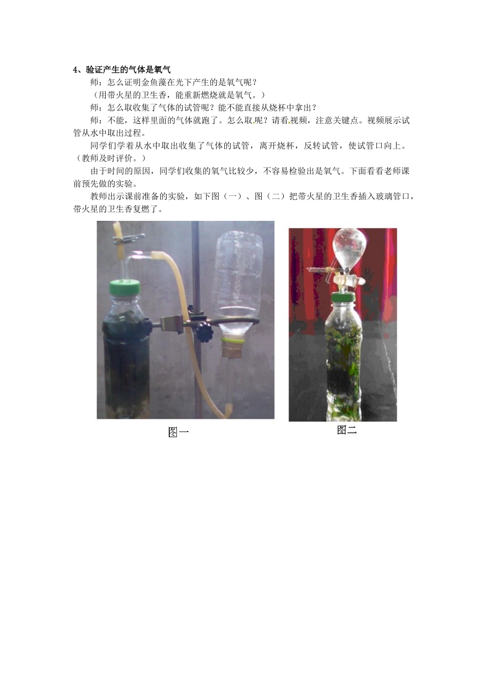 江西省信丰县黄泥中学中考生物实验汇总复习 植物光合作用的实质教学设计_第3页