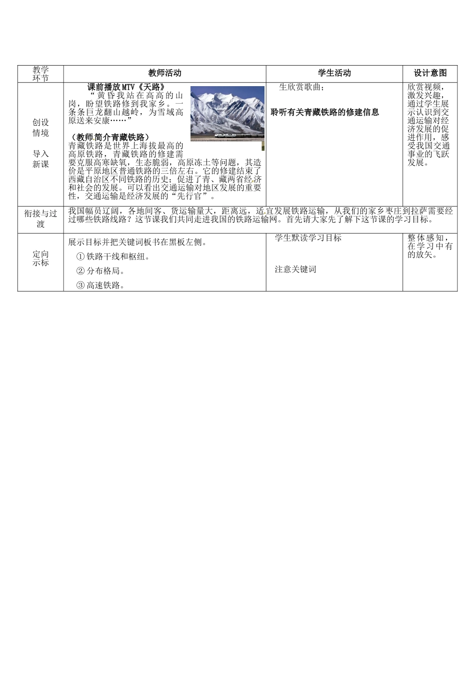 八年级地理上册 第4章 第3节合理发展交通运输（第1课时）教案 （新版）商务星球版-（新版）商务星球版初中八年级上册地理教案_第2页