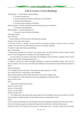 北师版英语必修2 Unit 6 Lesson 2 Great Buildings 4