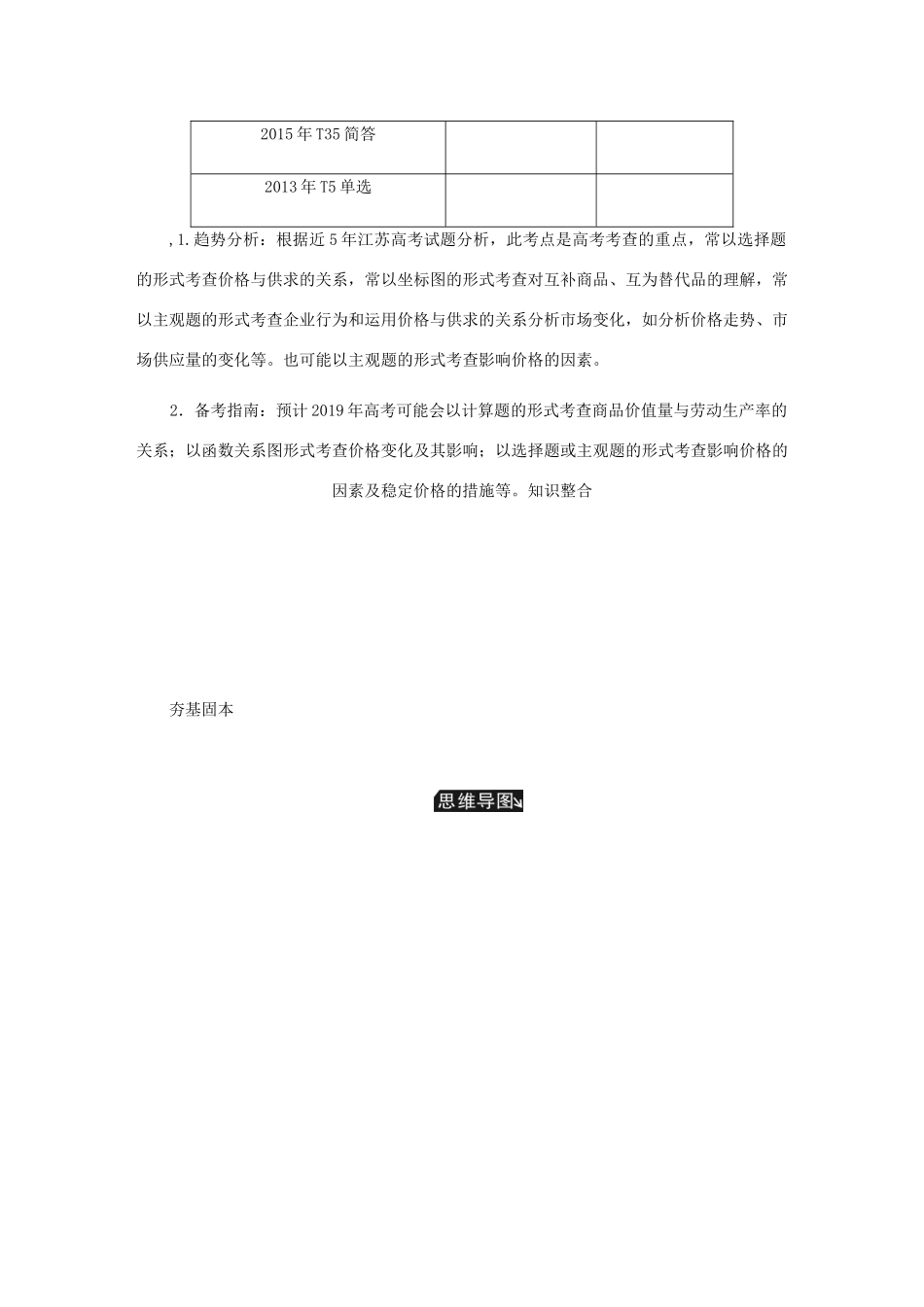 （江苏专版）高考政治总复习 第一单元 生活与消费 第二课 多变的价格讲义 新人教版必修1-新人教版高三必修1政治教案_第2页