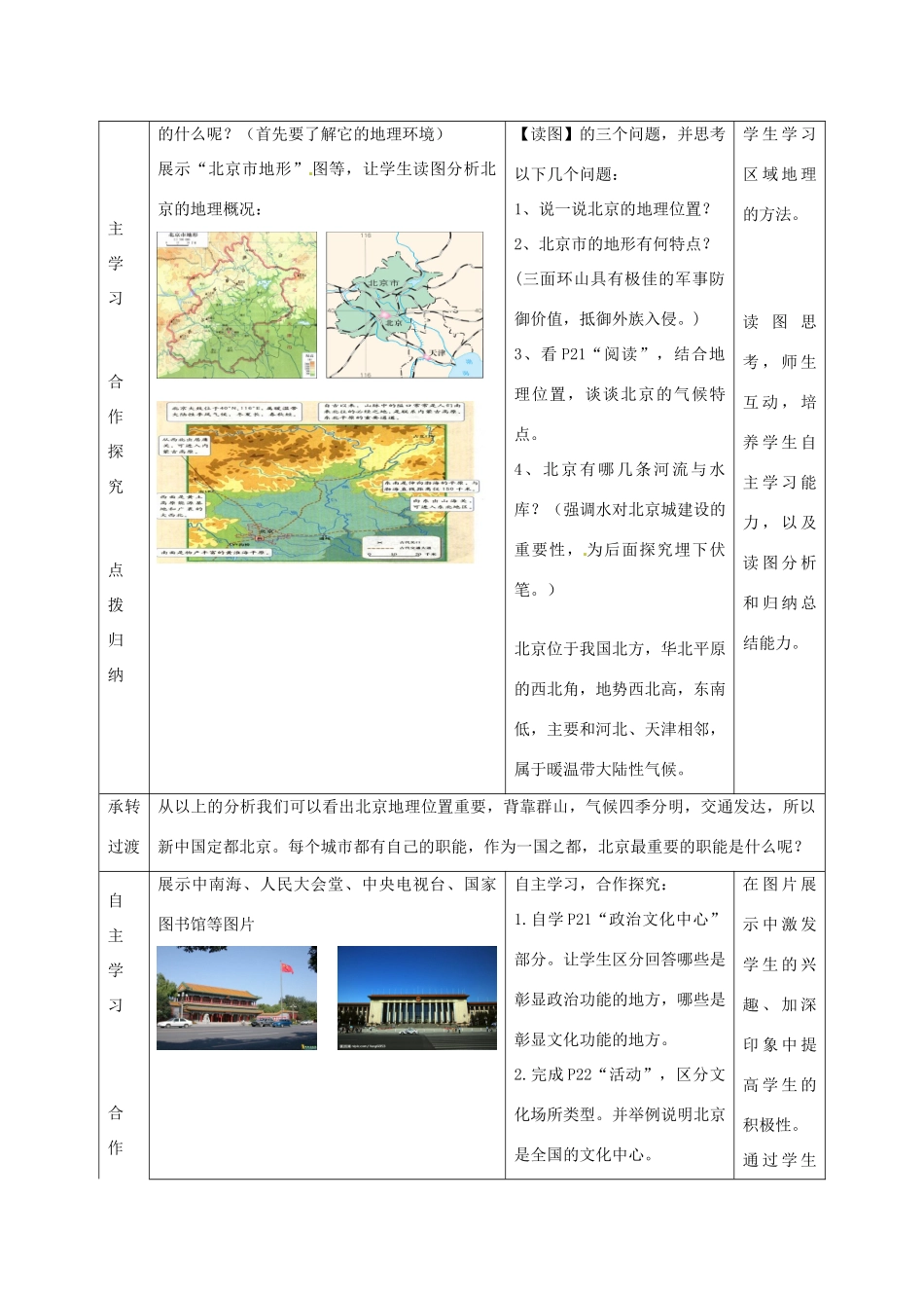 八年级地理下册 第六单元 第1课 祖国的心脏教案 商务星球版-商务星球版初中八年级下册地理教案_第2页