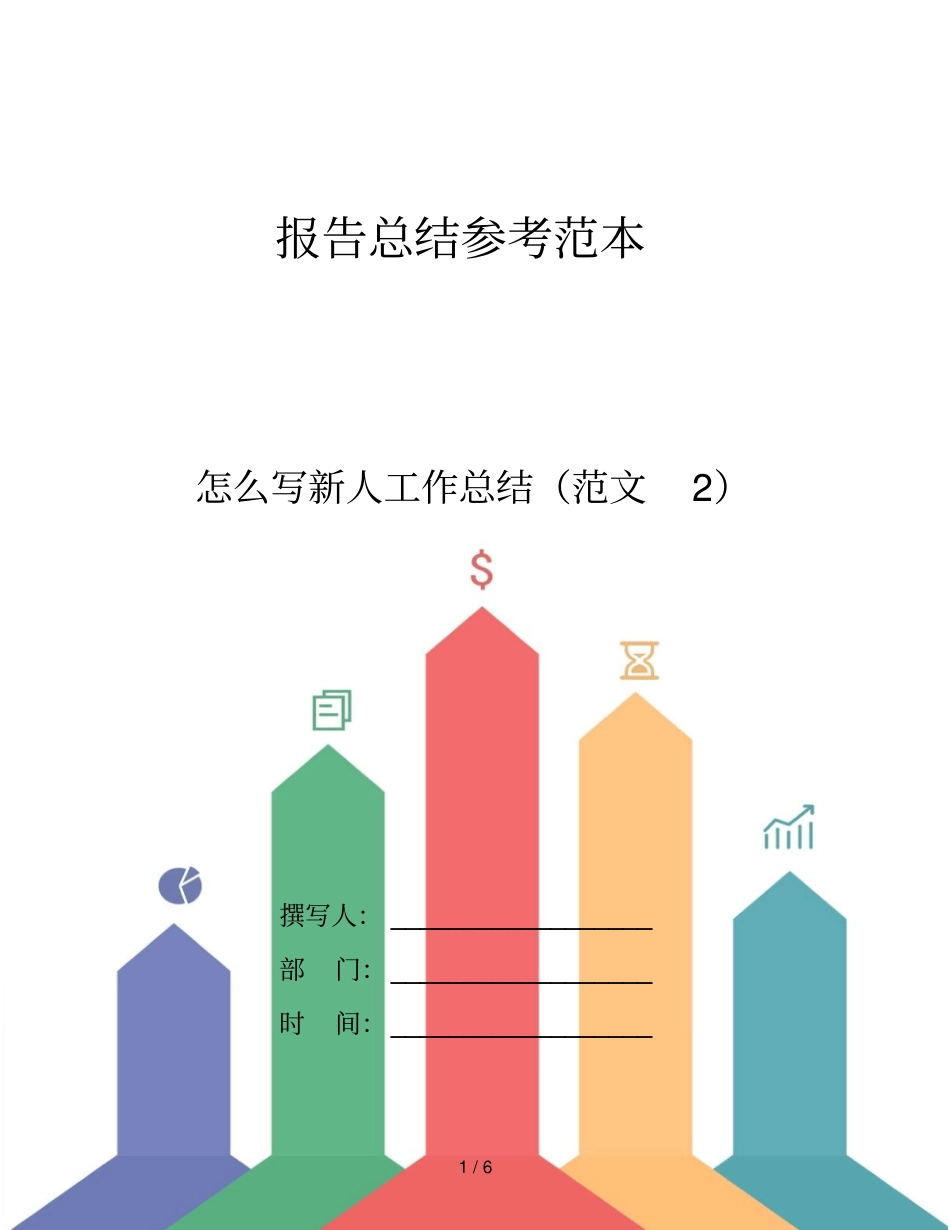 怎么写新人工作总结(范文2)_第1页