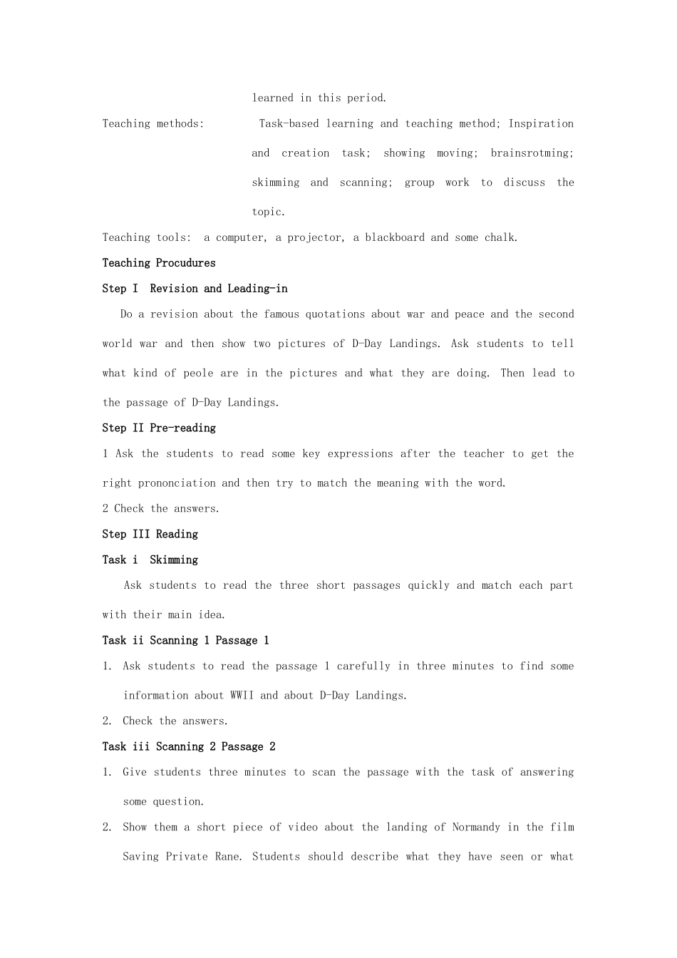 高中英语 module 6 Vocabulary and Reading教案 外研版选修6_第2页