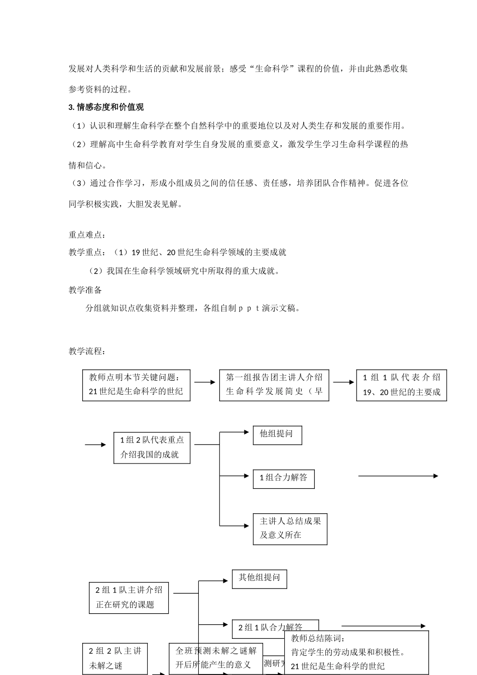 高中生物：1.1 走进生命科学的世纪 教案（3）沪科版_第2页