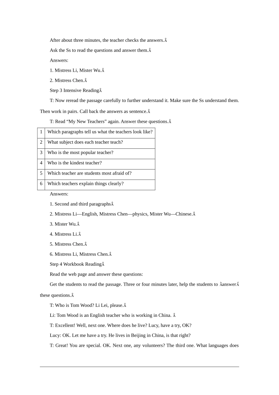 高一英语：module2 My new teachers-reading教案外研版_第2页