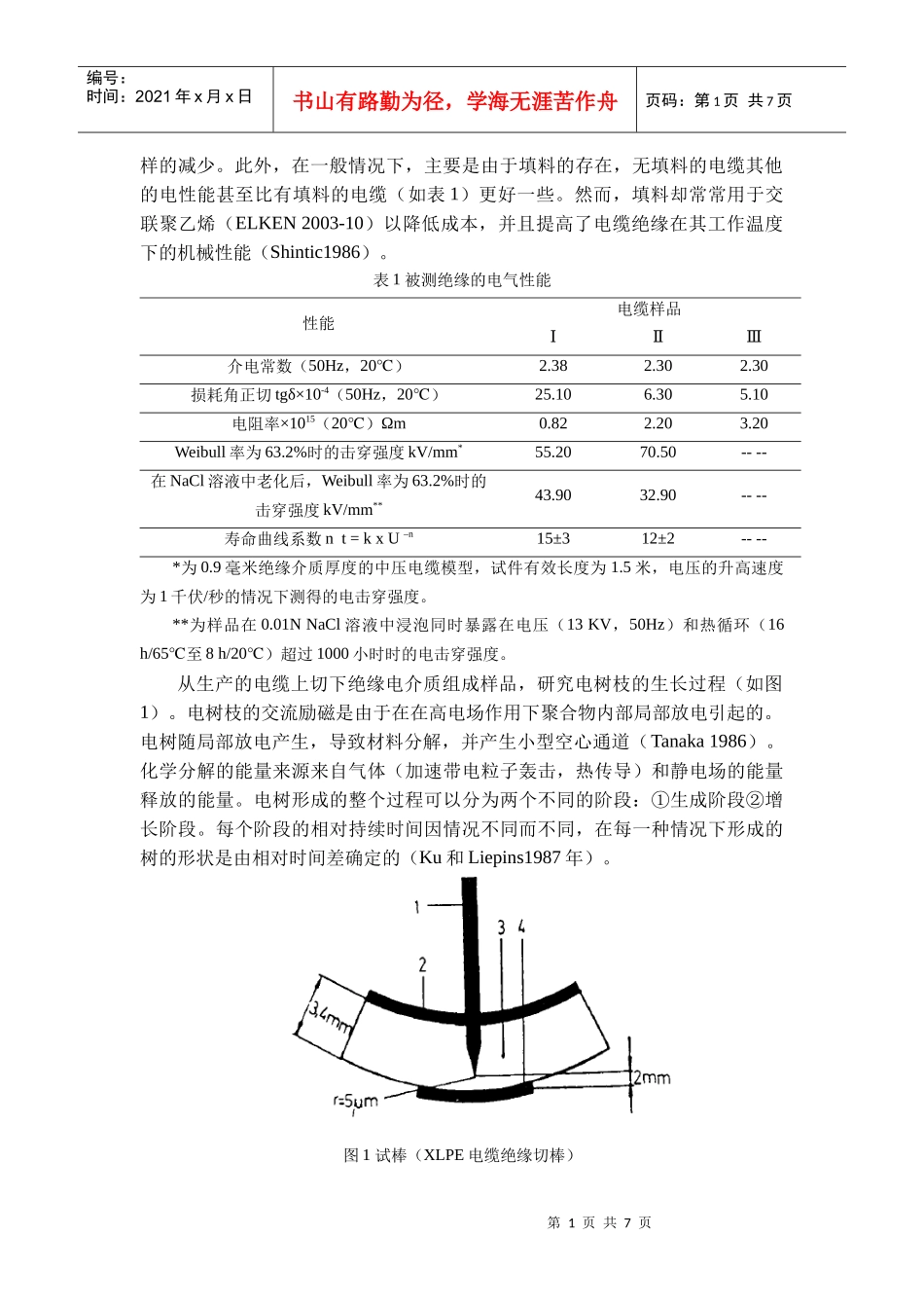 交联聚乙烯电缆绝缘中局部放电测试方法_第2页