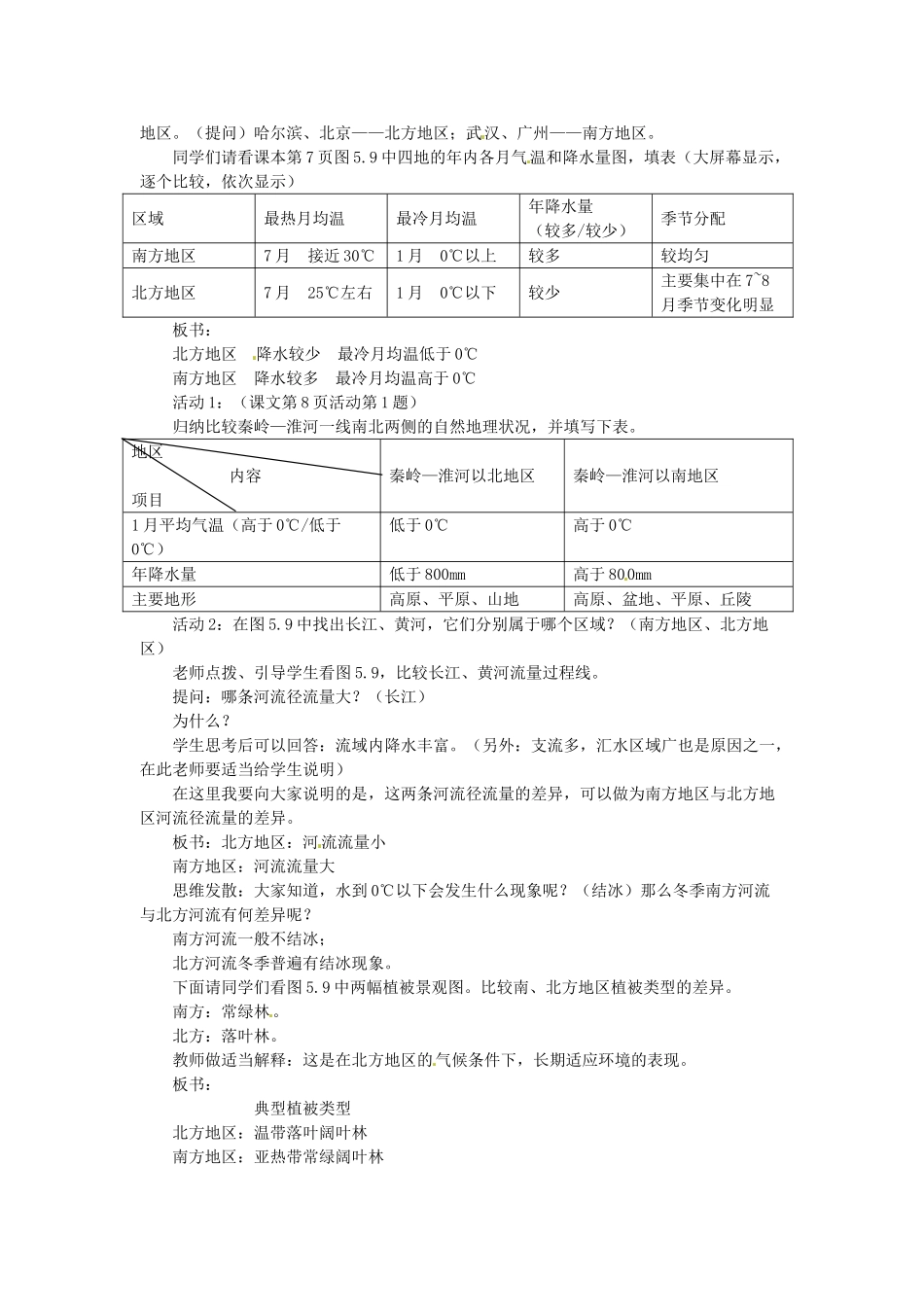 八年级地理下册 第七章 南方地区 第一节 自然特征与农业教案1 （新版）新人教版_第2页