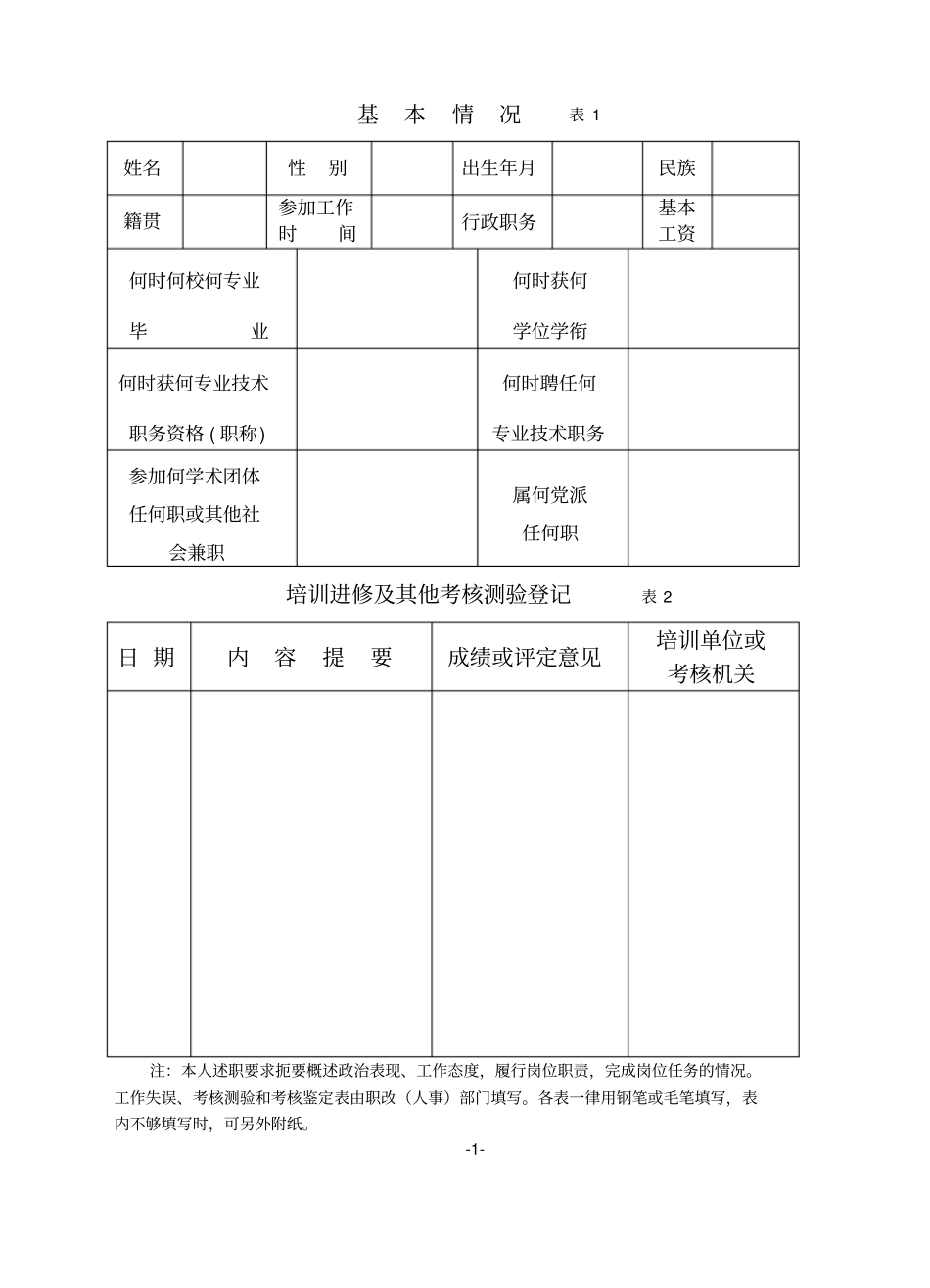 专业人员年度考核表_第2页