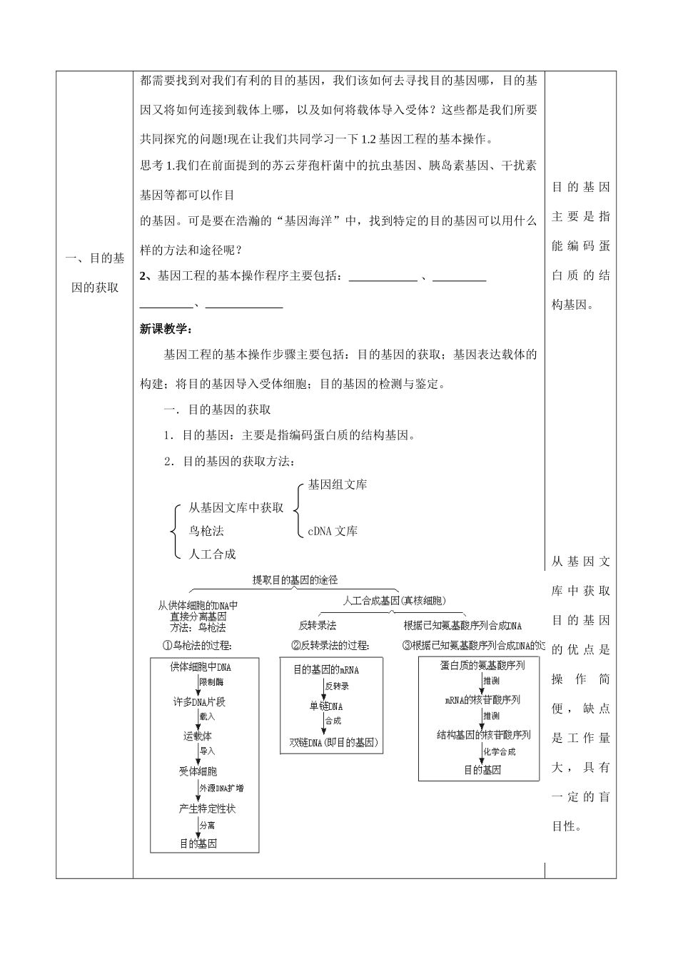 高中生物《基因工程的基本操作程序》教案8 新人教版选修3_第2页