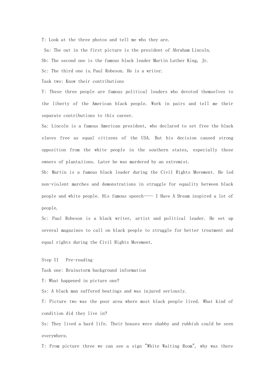 高中英语 Unit 3 Fairness for all Period 1教案 新人教版选修10_第2页