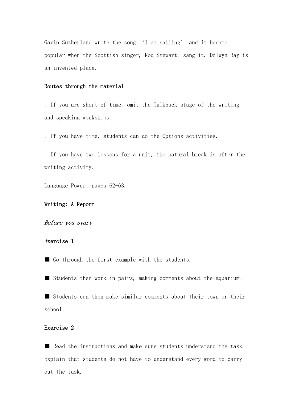 北师大版高一英语教案 Unit 7 The Sea   Communication Workshop-北师大版高一全册英语教案_第2页