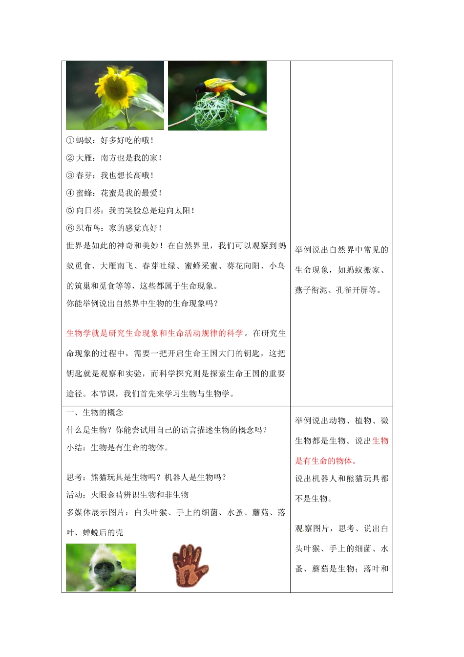 江苏省宜兴市培源中学七年级生物上册 第1章 第1节 生物与生物学教案 苏教版_第2页
