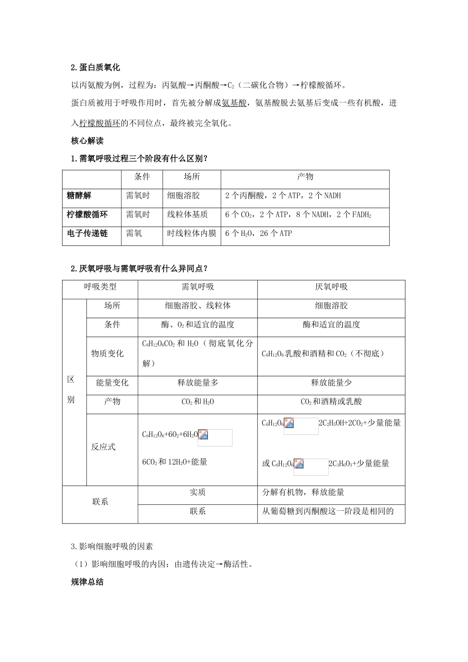 高中生物 第四节细胞呼吸辅导教案 浙科版_第3页