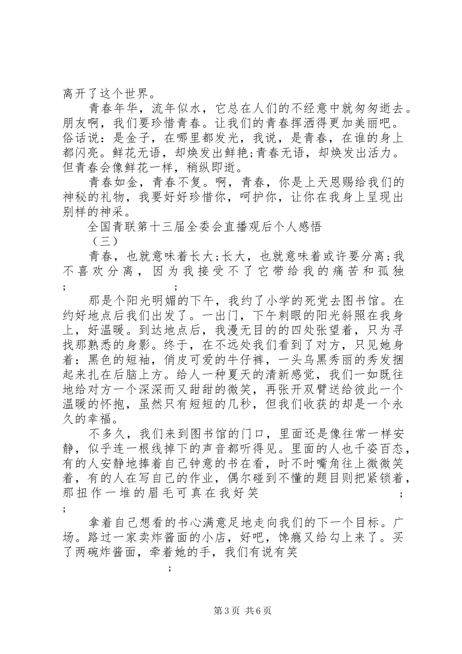 全国青联第十三届全委会观后感个人感悟【5篇】_第3页