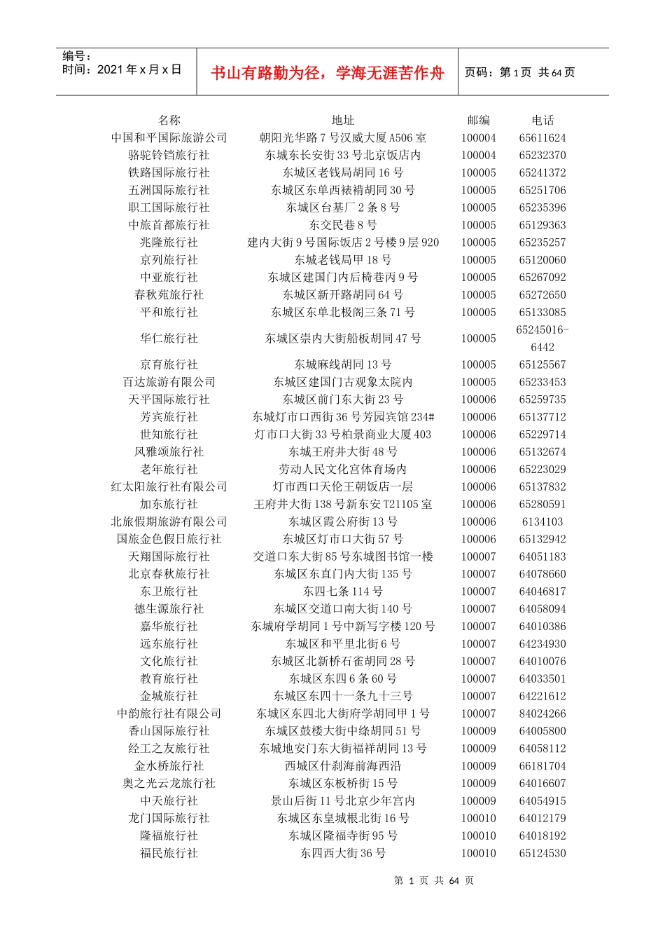 中国和平国际旅游公司_第1页