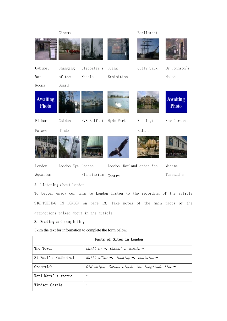 高中英语 Unit2 The United Kingdom--period3教案 新人教版必修5_第2页