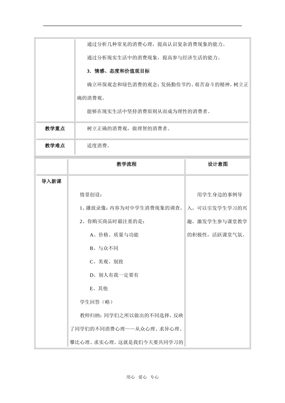 《树立正确的消费观》教学设计及点评3_第2页