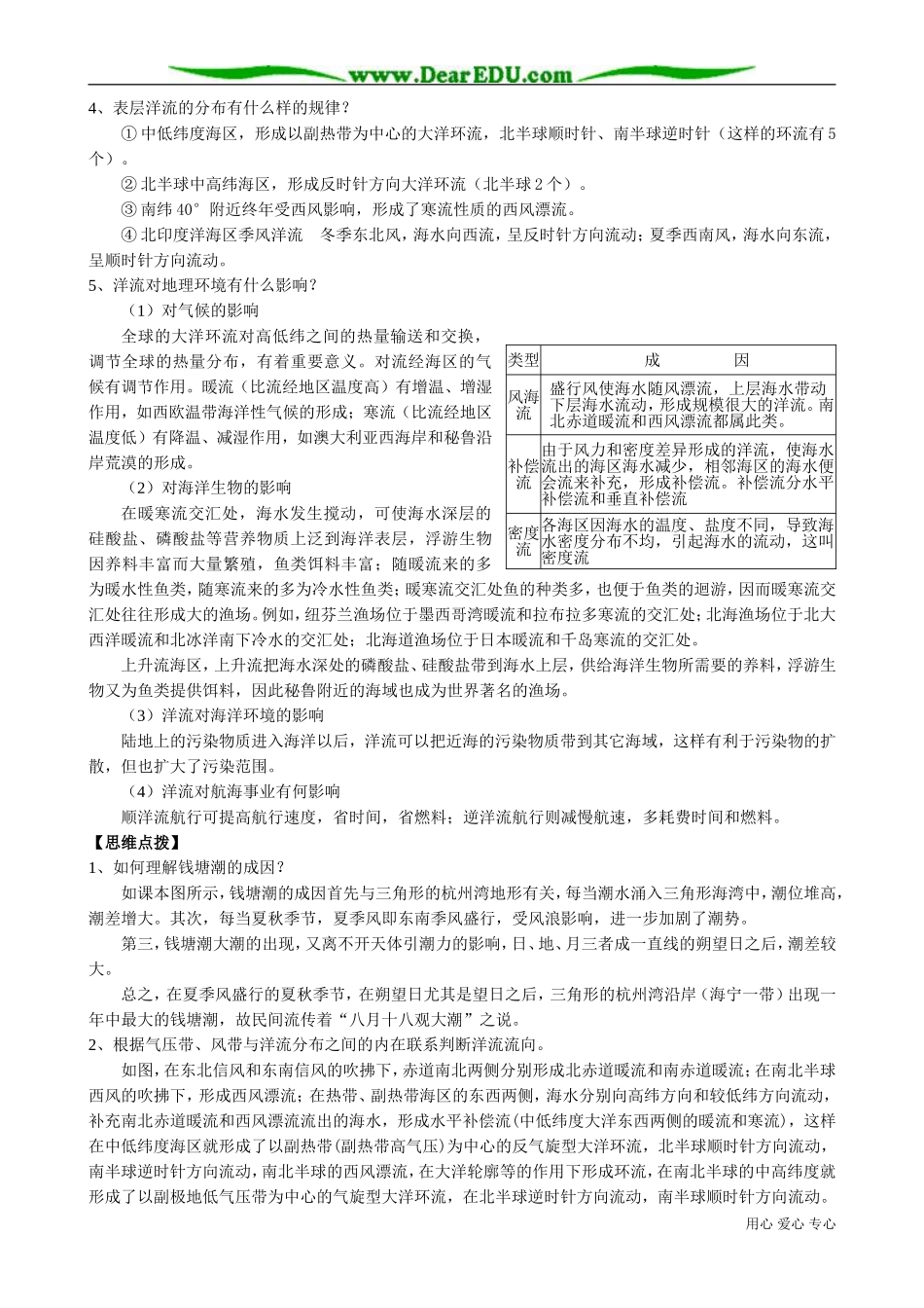 高中地理必修上册海水运动0_第3页