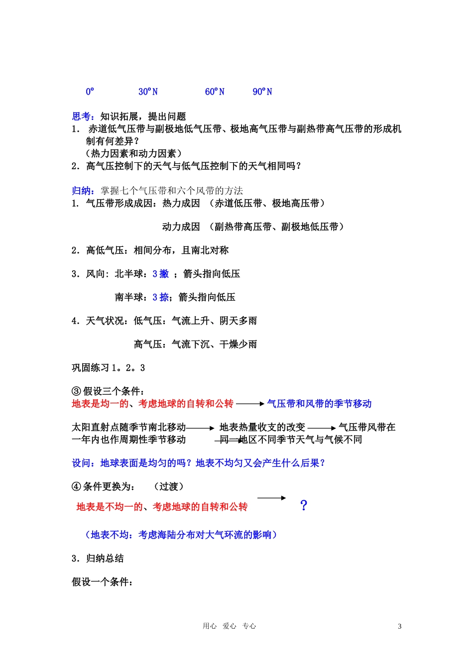 高考地理《全球性大气环流之三圈环流》说课稿 新人教版必修2_第3页