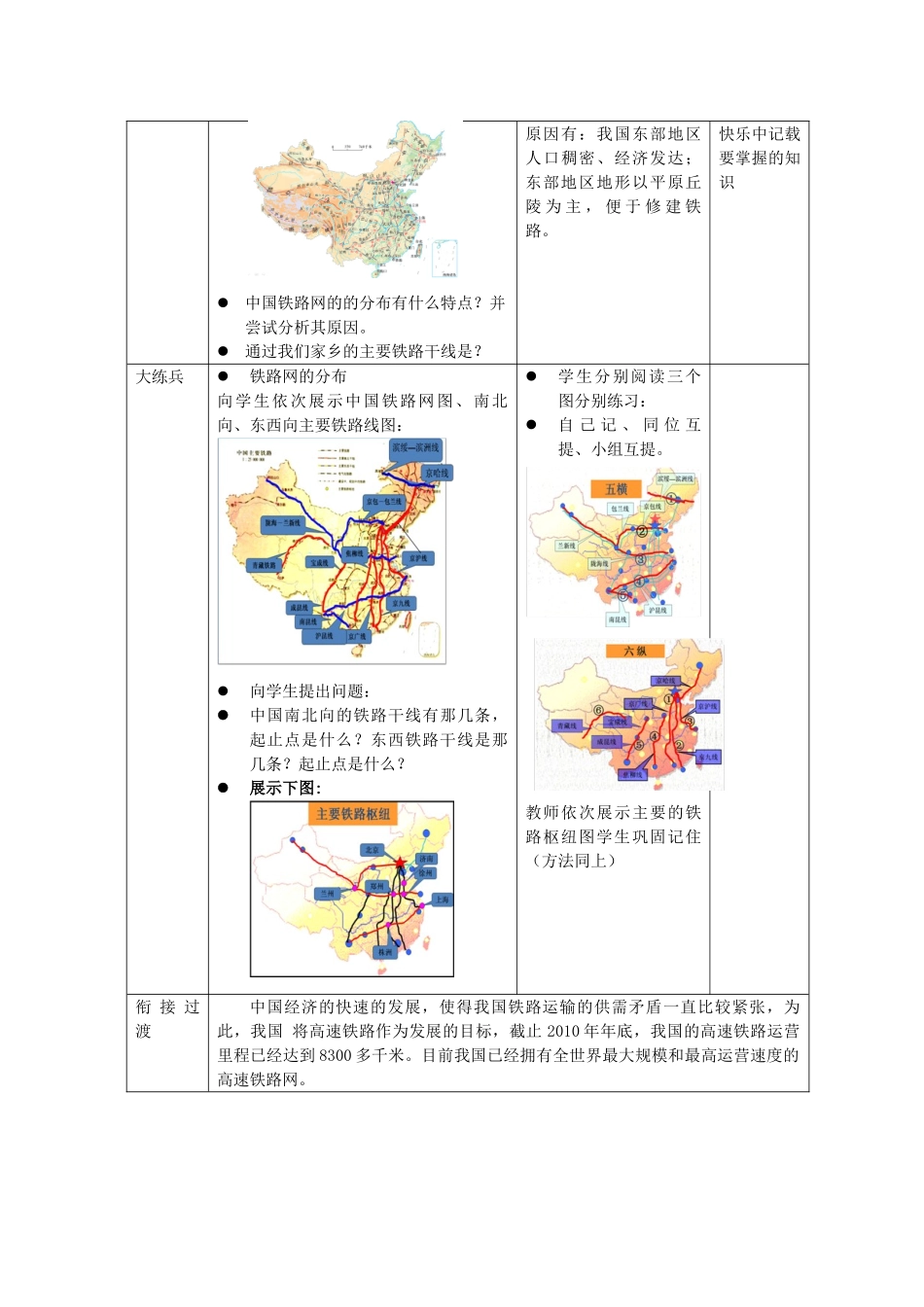 八年级地理上册 第4章 第3节 合理发展交通运输（第1课时）教案 （新版）商务星球版-（新版）商务星球版初中八年级上册地理教案_第2页