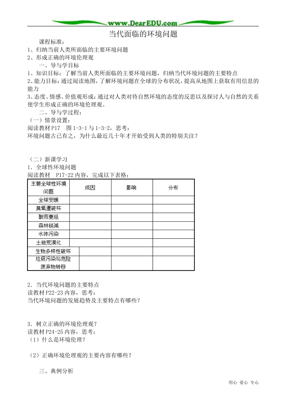 高中地理选修6当代面临的环境问题_第1页