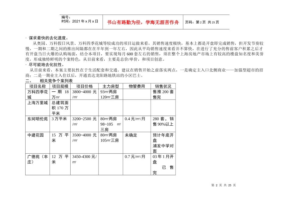 【房地产】上海康桥老街项目企划推广报告_第2页