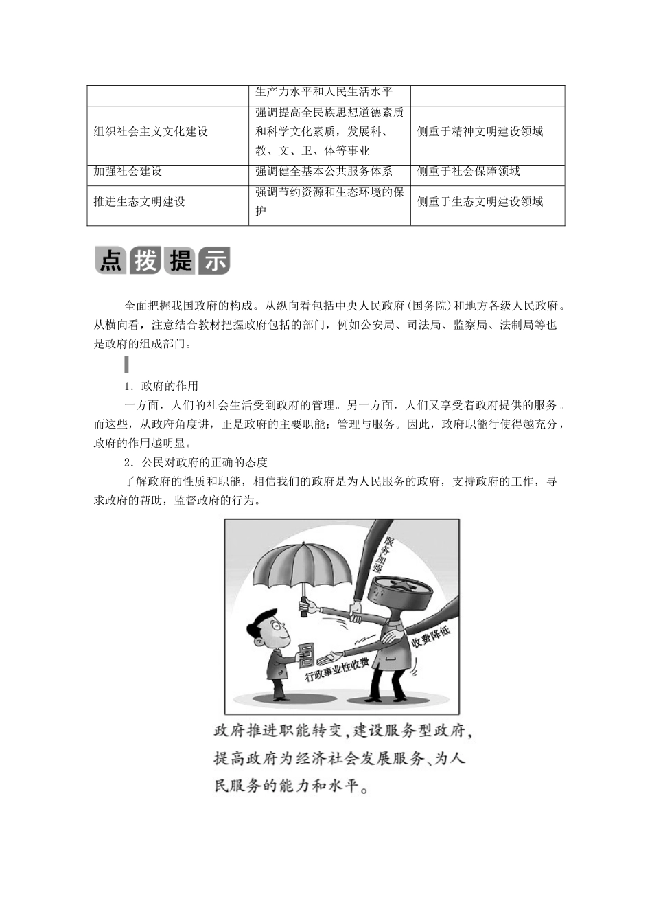 高考政治一轮总复习 第二单元 为人民服务的政府 第三课 我国政府是人民的政府教案 新人教版必修2-新人教版高三必修2政治教案_第3页