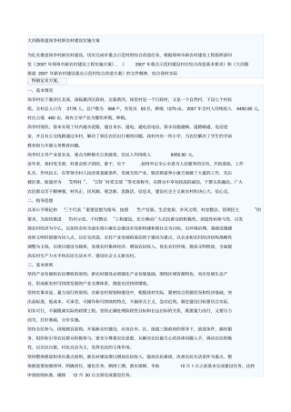 新农村改造方案