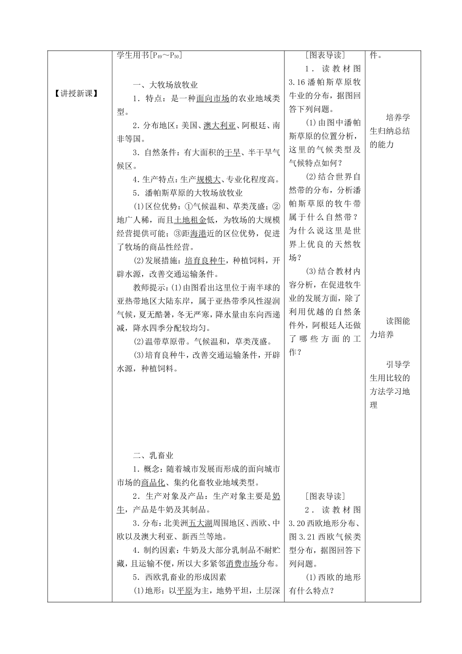 高中地理《以畜牧业为主的农业地域类型》教学设计 新人教版必修2-新人教版高中必修2地理教案_第2页
