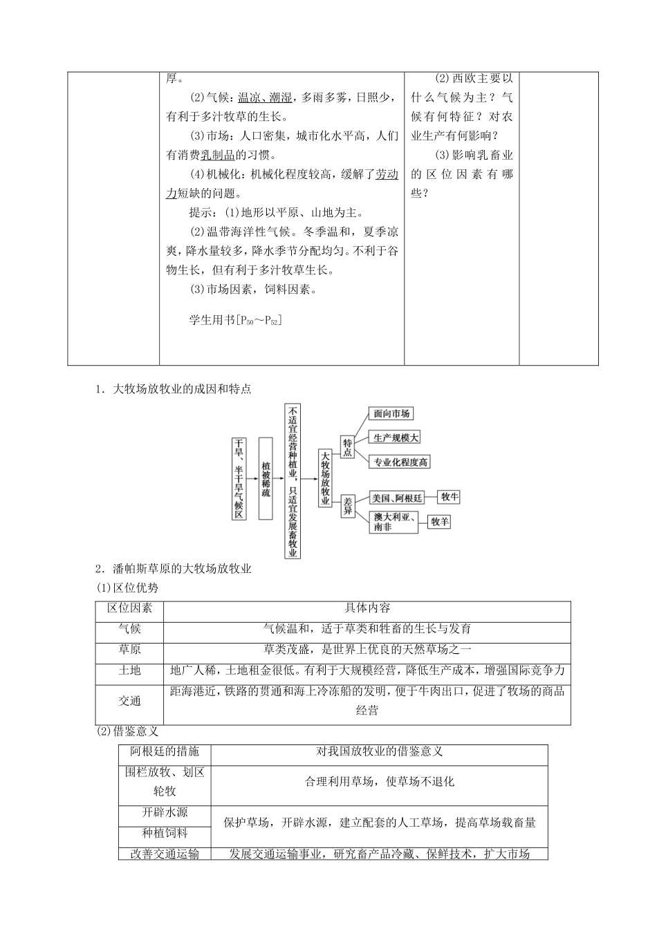 高中地理《以畜牧业为主的农业地域类型》教学设计 新人教版必修2-新人教版高中必修2地理教案_第3页