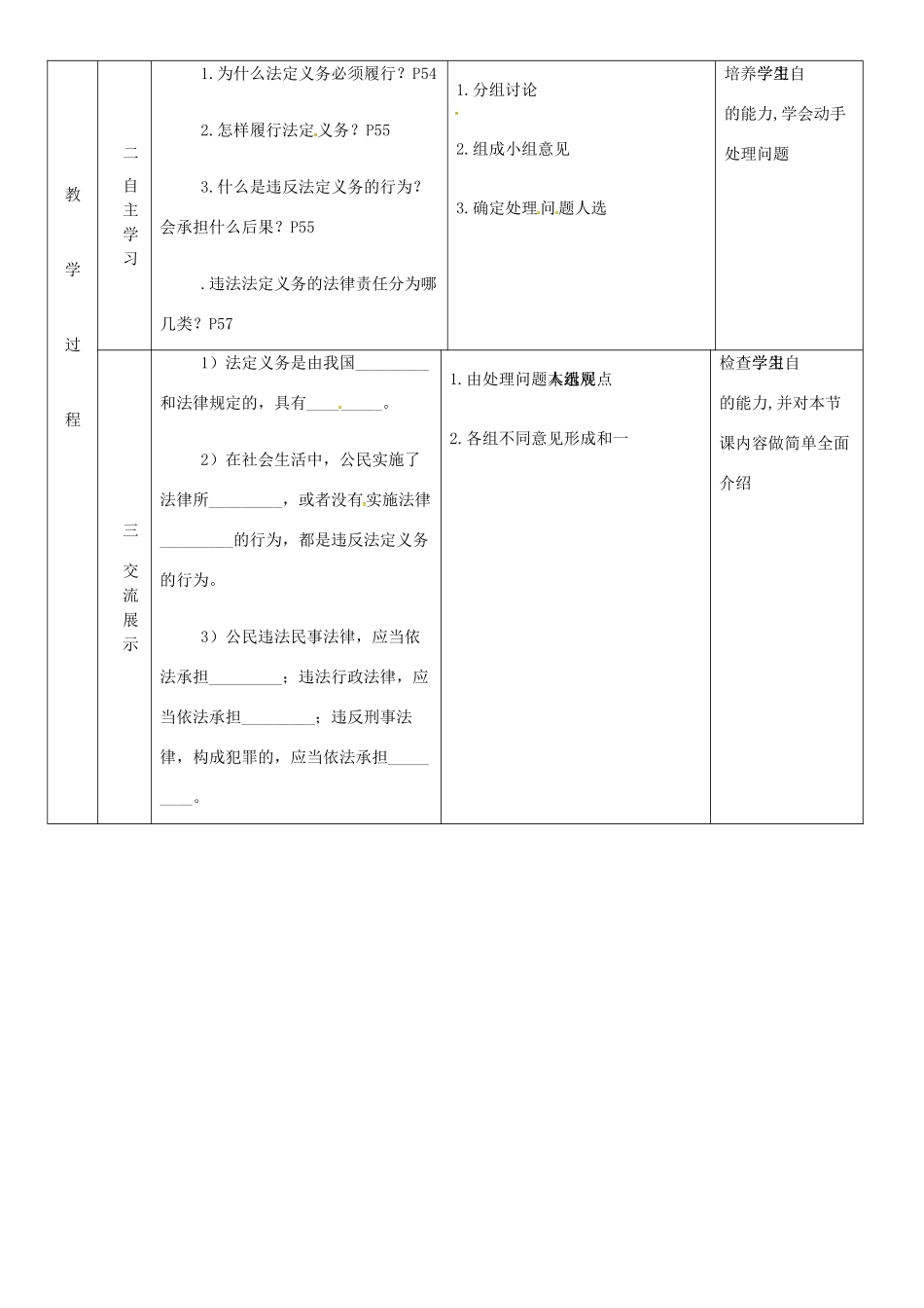 云南省昆明市东川区八年级道德与法治下册 第二单元 理解权利义务 第四课 公民义务 第2框 依法履行义务教案2 新人教版-新人教版初中八年级下册政治教案_第2页