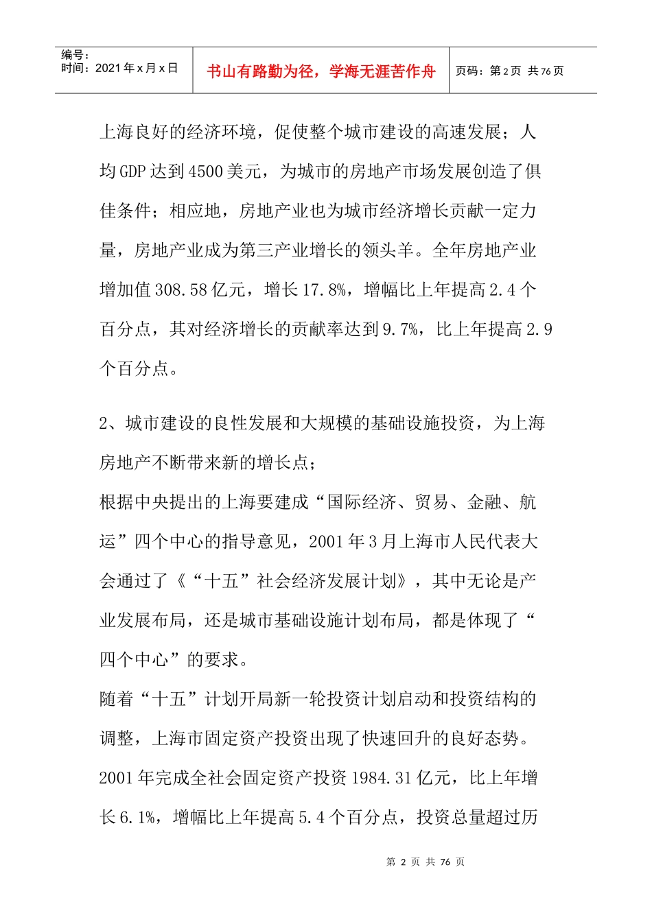 上海房地产市场研究综述_第2页