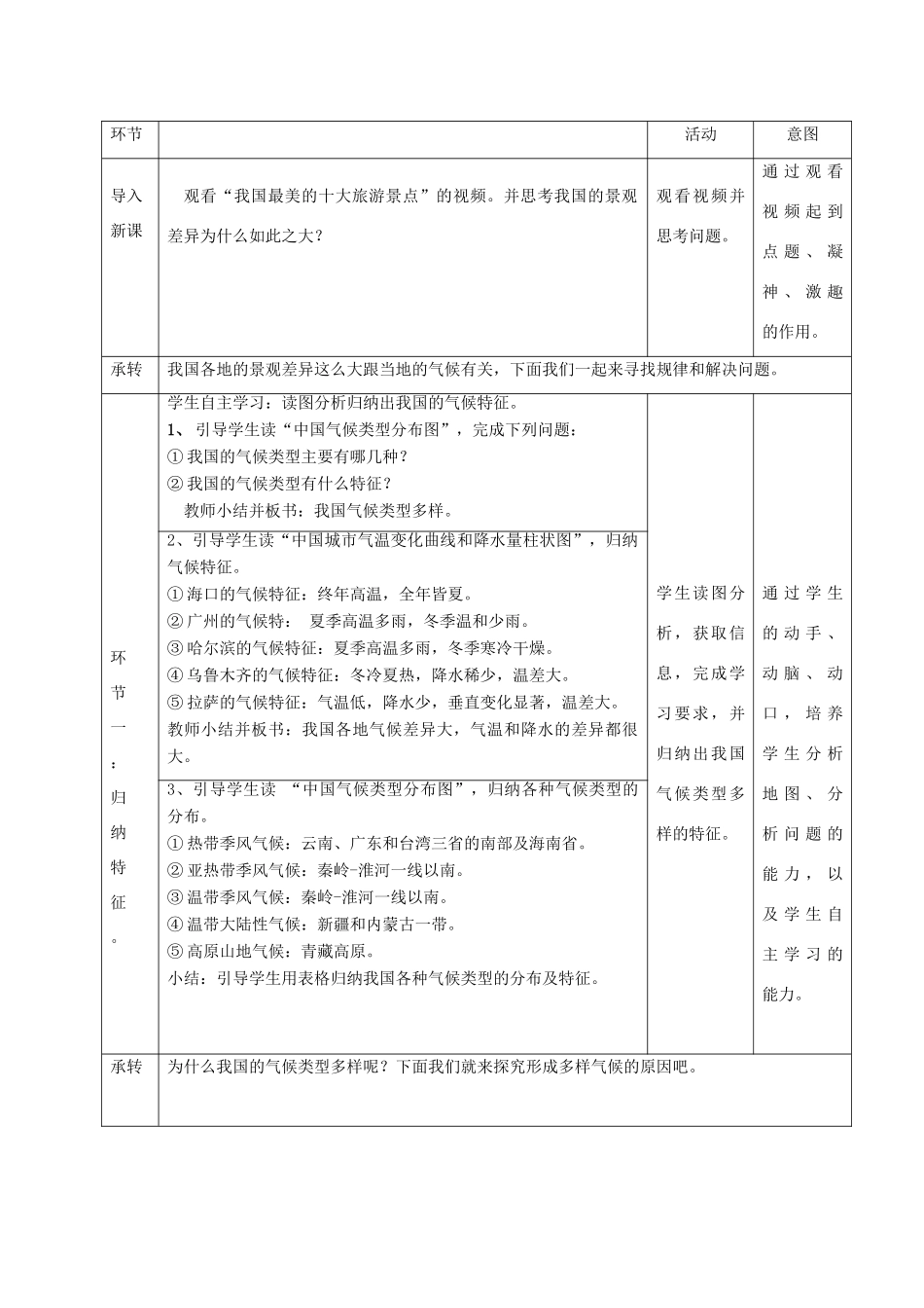 八年级地理上册 2.2 气候教学设计 （新版）粤教版-（新版）粤教版初中八年级上册地理教案_第2页