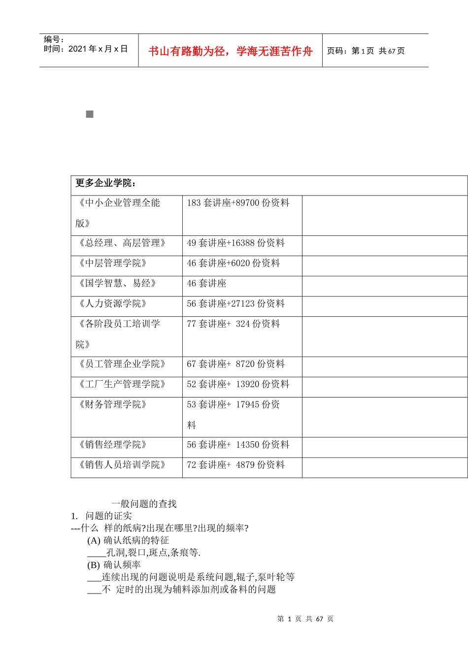包装印刷造纸纸病分析汇集_第1页