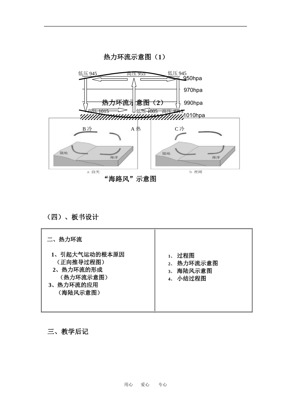 高中地理第二章地球上的大气第一节冷热不均引起的大气运动教案人教版必修1_第3页