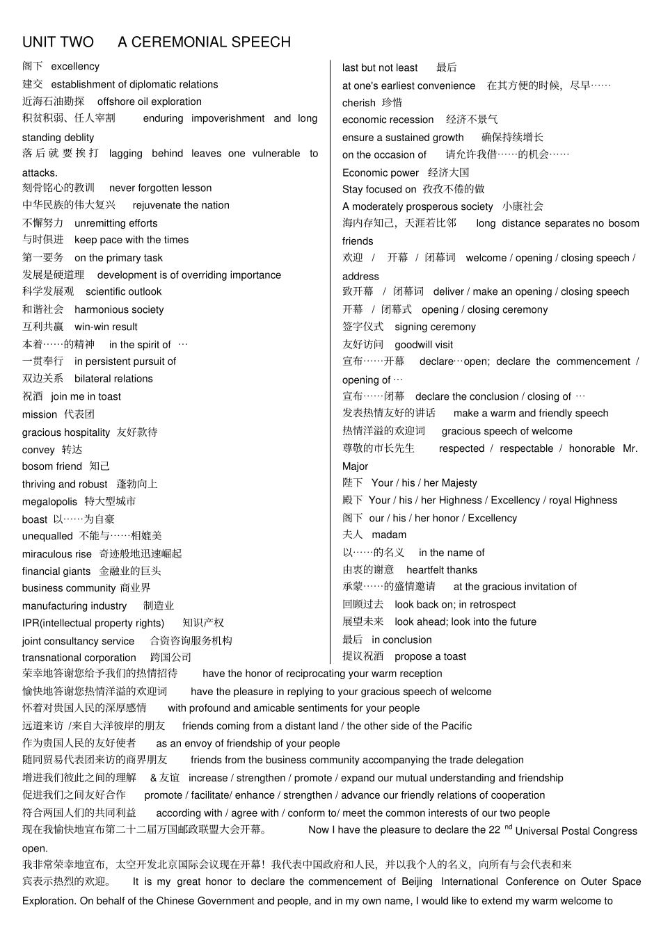 (完整版)高级口译教程笔记unit2_第1页