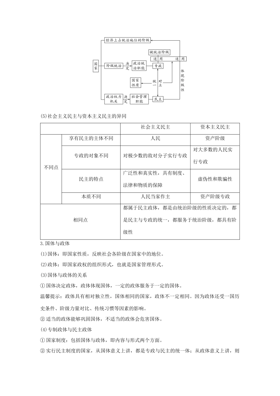 （鲁京津）高考政治总复习 专题一 各具特色的国家和国际组织教案（选修3）-人教版高三选修3政治教案_第3页