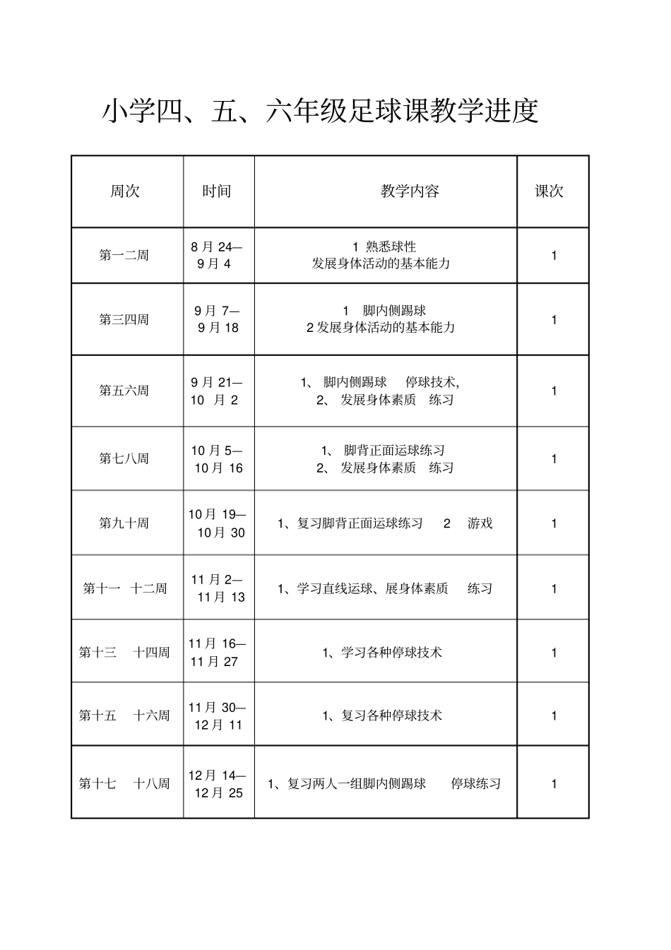 小学三年级足球课教案_第1页