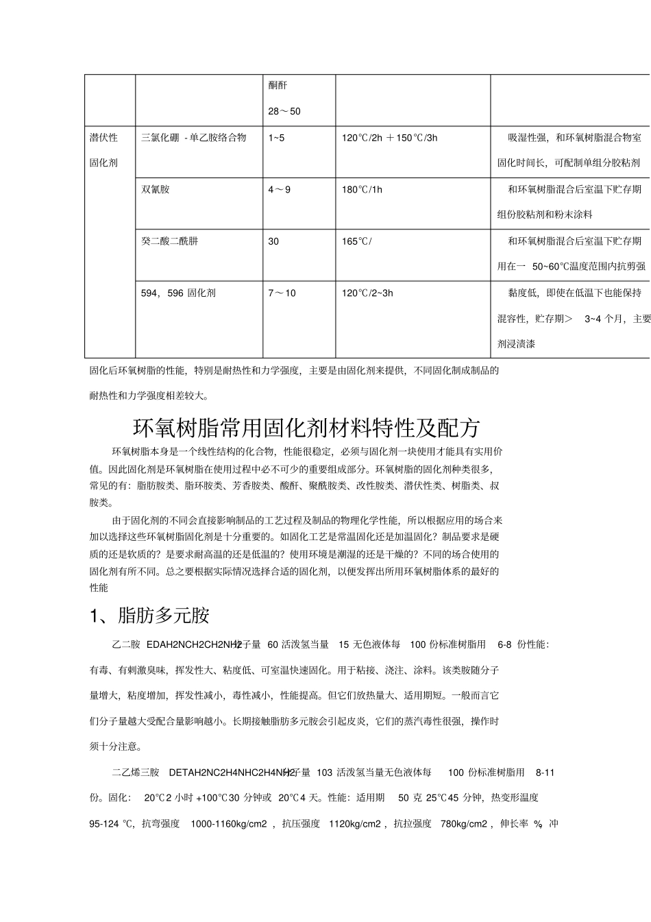常用的固化剂种类及材料特性总结_第3页