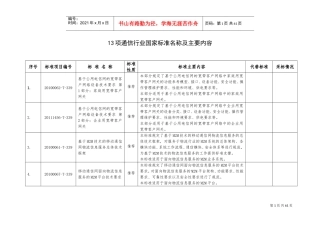 13项通信行业国家标准名称及主要内容(DOC59页)
